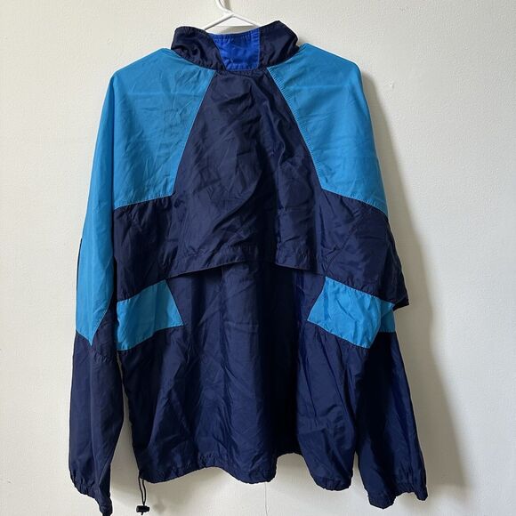 Nike Windbreaker Adult Men’s XL Navy Royal Blue Vented Pullover 1/2 Zip Vintage - Picture 2 of 8
